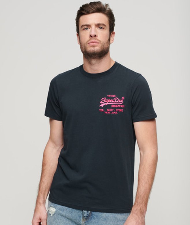 Neon T-shirt Blauw Grootte: L afbeelding