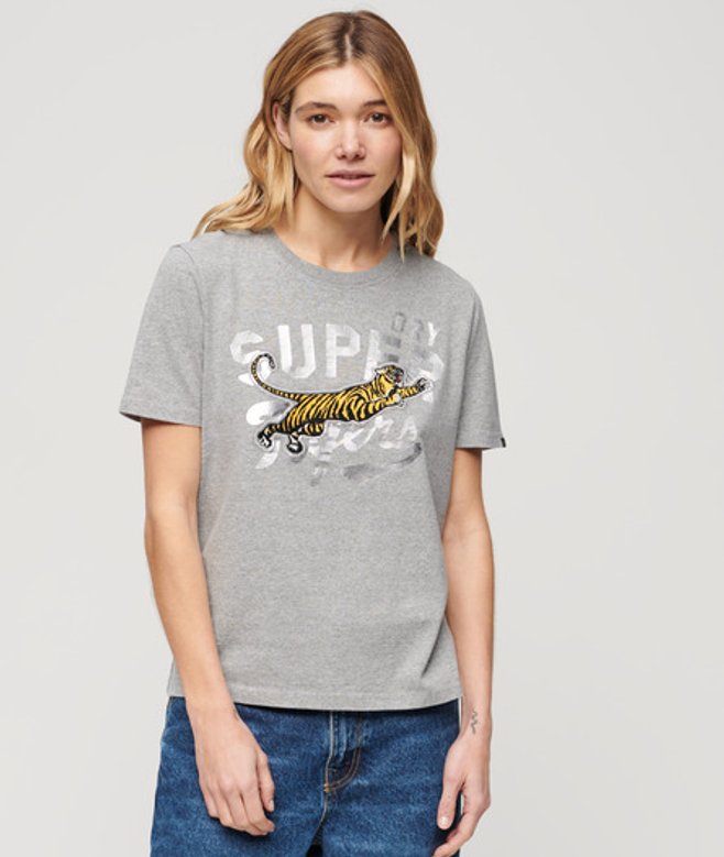 Reworked Classics T-shirt Grijs Grootte: 36 afbeelding