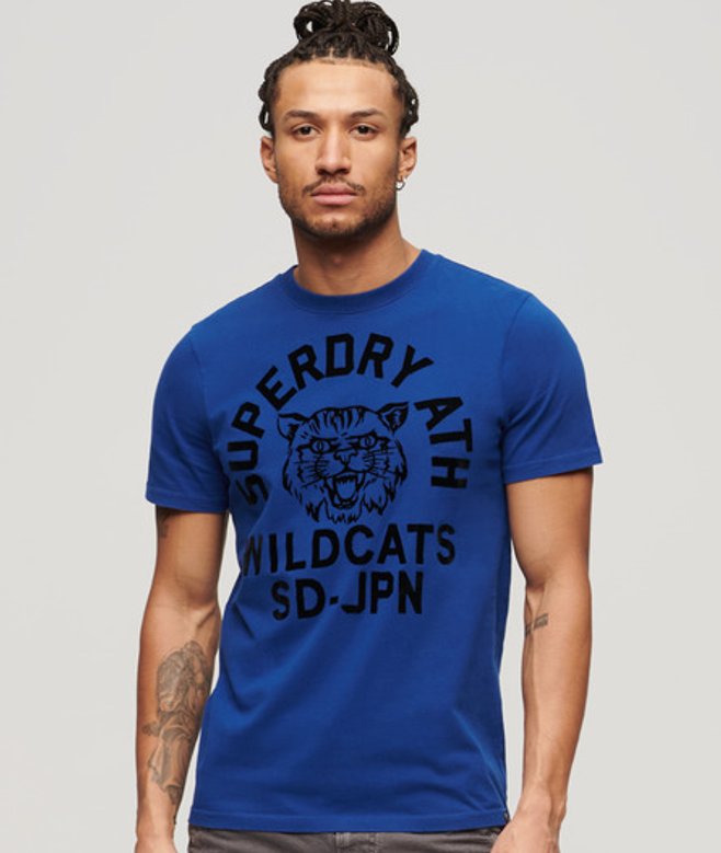 Track & Field Athletic T-shirt met Print Blauw Grootte: M afbeelding
