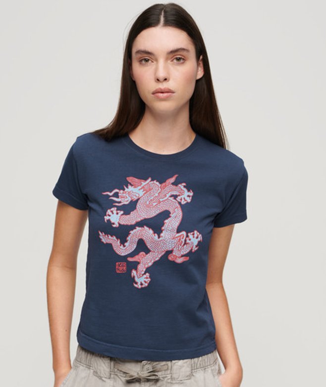 X Komodo Dragon Slim T-shirt Blauw Grootte: 40 afbeelding