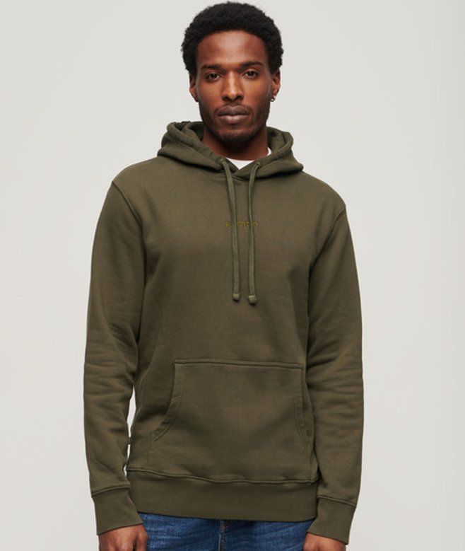 Hoodie met Losse Pasvorm en Klein Logo