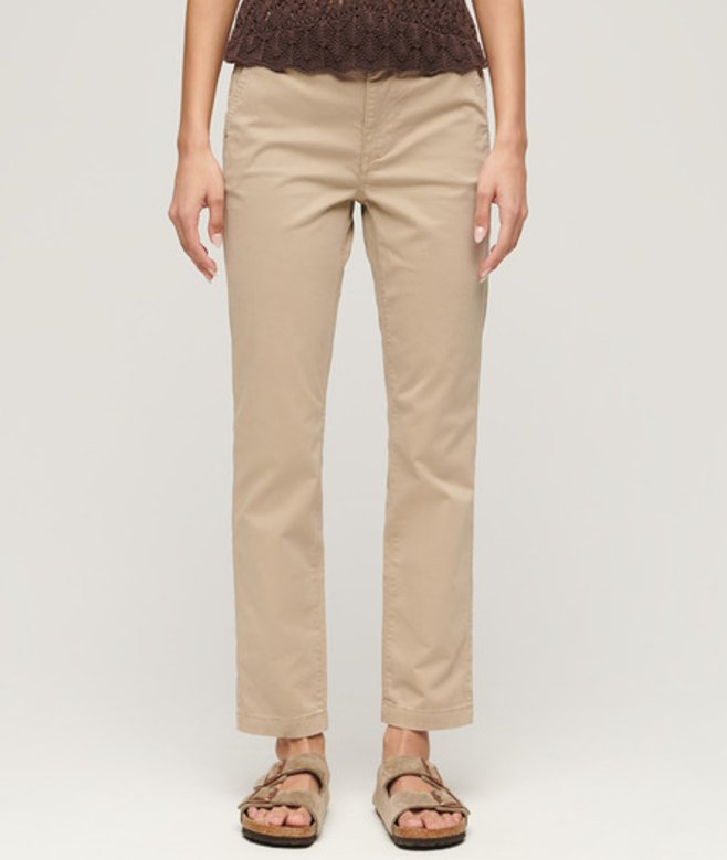 Chino met Halfhoge Taille Bruin Grootte: 32/32 afbeelding