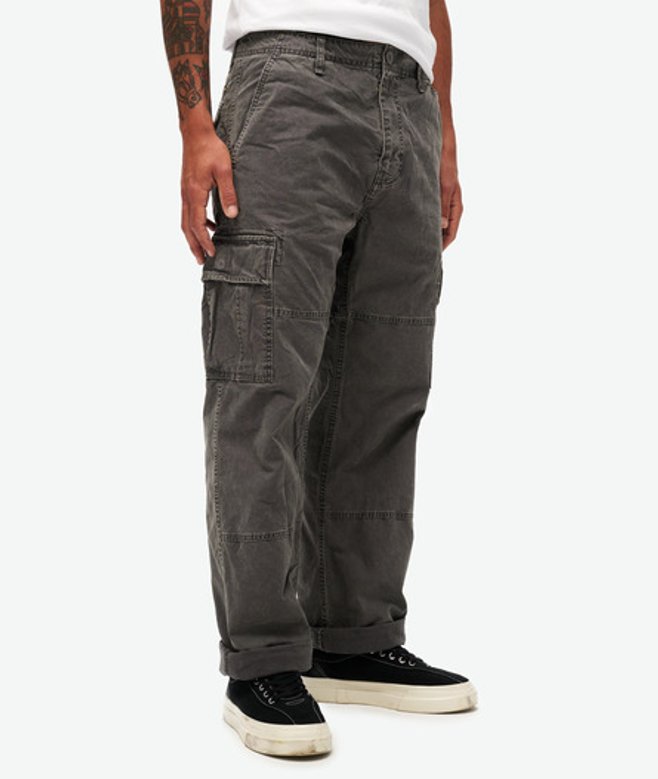 Baggy Cargobroek van Biologisch Katoen Donkergrijs Grootte: 30/32 afbeelding