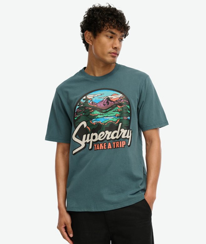 T-shirt à Motif Travel Postcard Taille: M - Superdry - Modalova