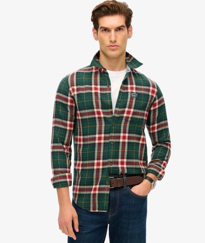 Herren Langärmeliges Holzfällerhemd aus Baumwolle - Größe: S - Superdry - Modalova