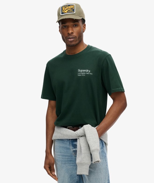Core Logo City T-shirt met Losse Pasvorm Groen Grootte: S