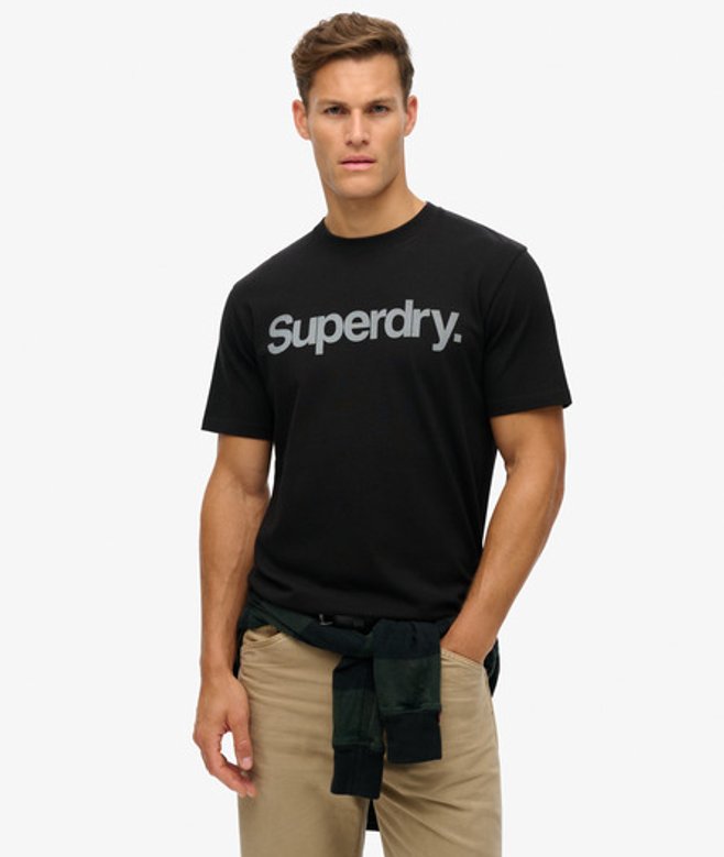 Core Logo City T-shirt met Losse Pasvorm Zwart Grootte: L afbeelding