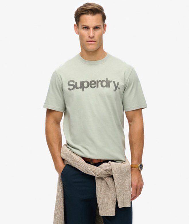 Core Logo City T-shirt met Losse Pasvorm Lichtgrijs Grootte: S afbeelding