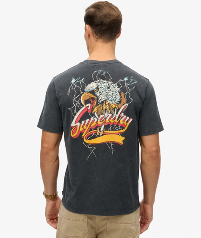 Pour Des s T-Shirt Ample à Motif Biker Rock Logo imprimé, Taille: L - Superdry - Modalova