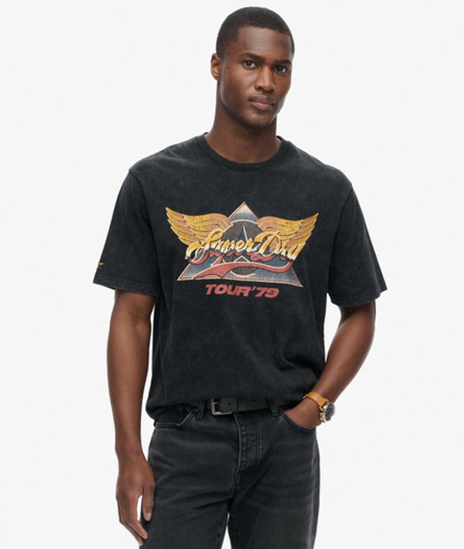 T-shirt 70s Rock Graphic Band Taille: XL - Superdry - Modalova