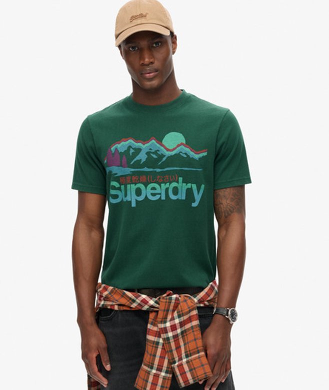 Herren Great Outdoors T-shirt mit Grafik - Größe: L - Superdry - Modalova