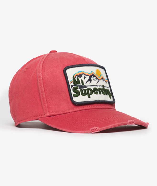 Truckerpet met Grafische Print Rood Grootte: 1SIZE afbeelding