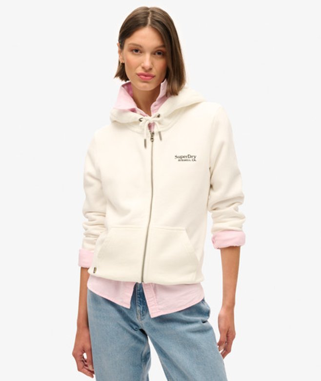 Essential Logo Hoodie met Rits