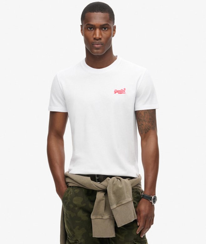 Herren Essential T-Shirt Aus Bio-Baumwolle Mit Logo Bestickt, Größe: L - Superdry - Modalova