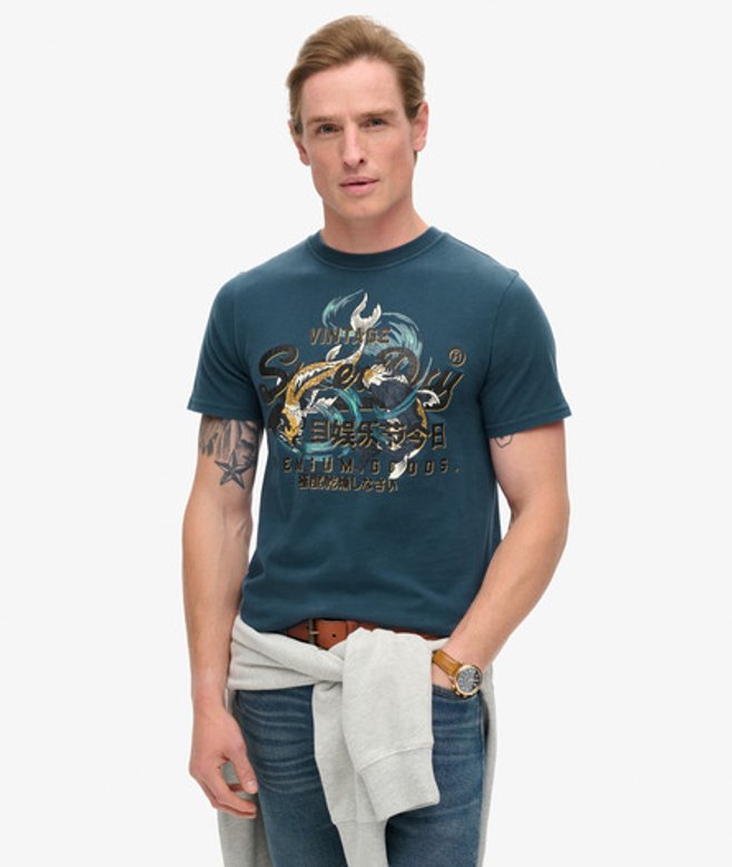 Tokyo T-shirt met Print Blauw Grootte: S afbeelding