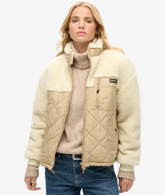 Dames Workwear Veste Hybride en Polaire et Bloc de Couleur, Taille: 36 - Superdry - Modalova