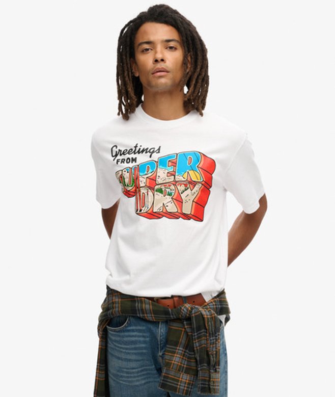 Herren Travel Postcard T-shirt mit Grafikprint - Größe: XL - Superdry - Modalova