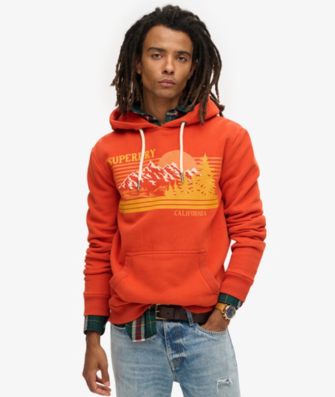 Herren Outdoor Hoodie mit Grafikstreifen - Größe: Xxl - Superdry - Modalova