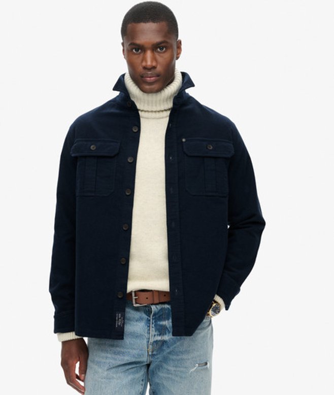 Men's The Merchant Store - Overshirt Navy / Eclipse Navy - Size: S - Superdry - Modalova