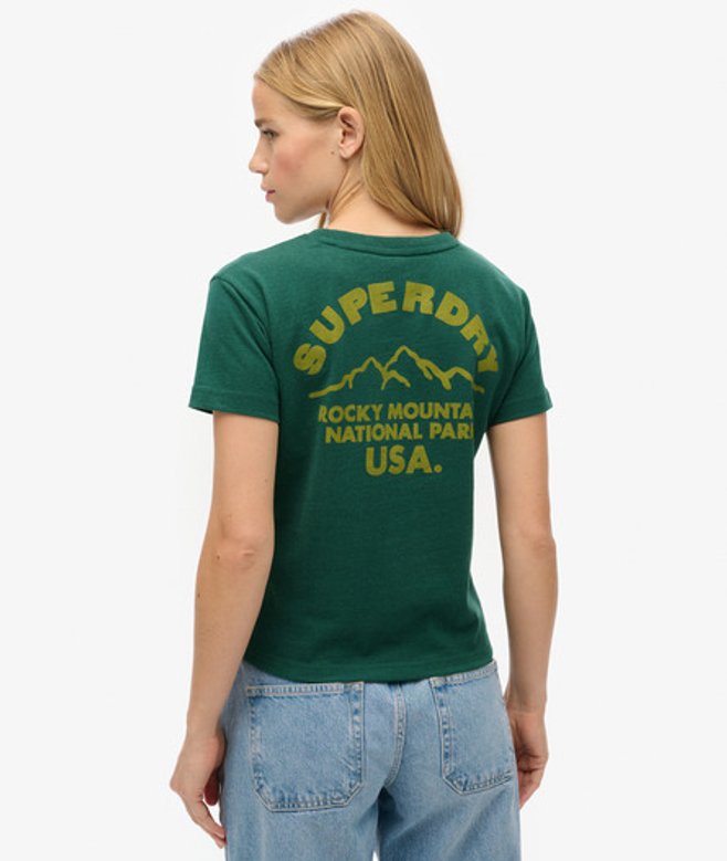 Lo-fi Outdoor T-shirt met Aansluitende Pasvorm Groen Grootte: 36 afbeelding