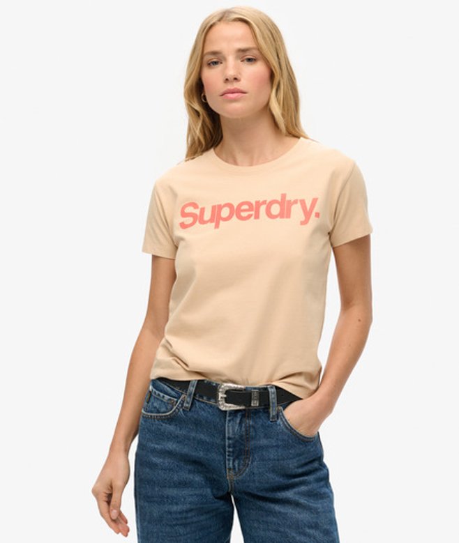 Damen Figurbetontes Core Logo City T-shirt - Größe: 36 - Superdry - Modalova