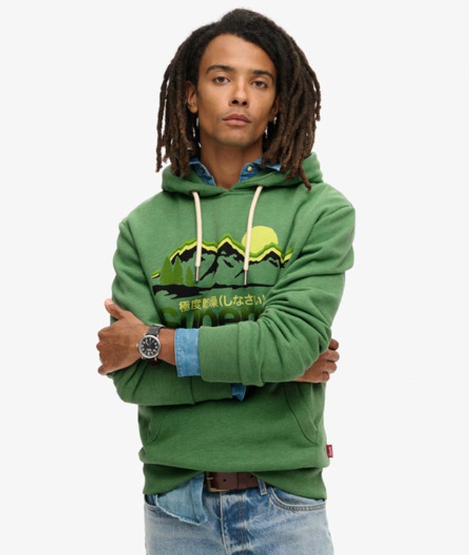 Herren Great Outdoors Hoodie mit Grafik - Größe: XL - Superdry - Modalova