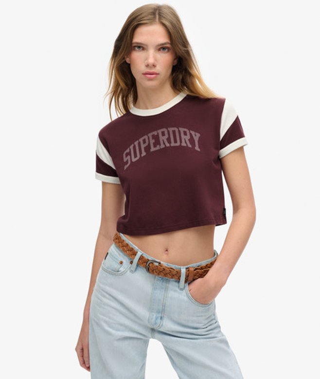 T-shirt Contrasté à Motif Athletic Essentials Taille: 38 - Superdry - Modalova