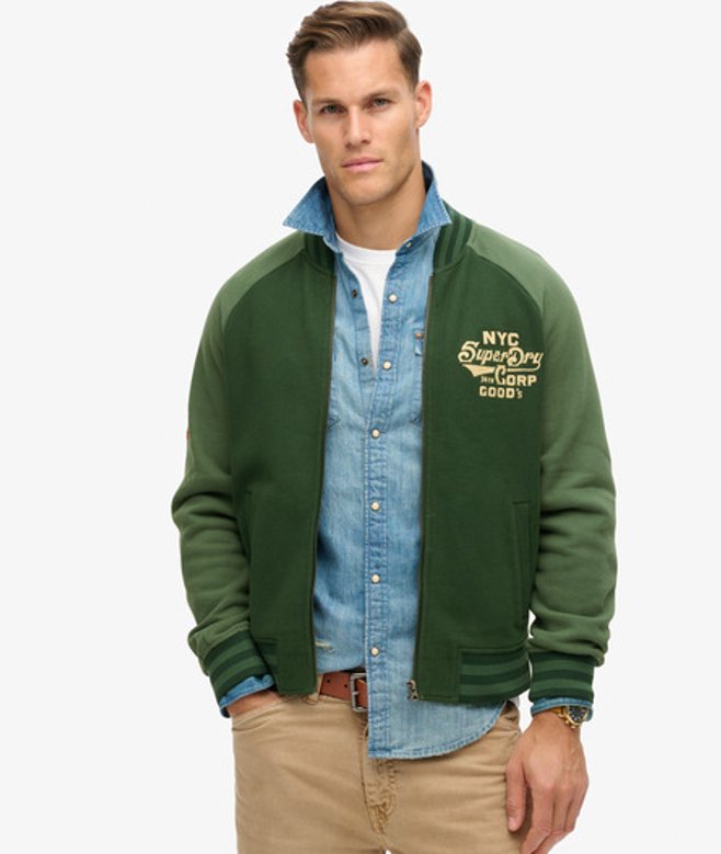 Bomber en Jersey à Motif College Taille: XL - Superdry - Modalova