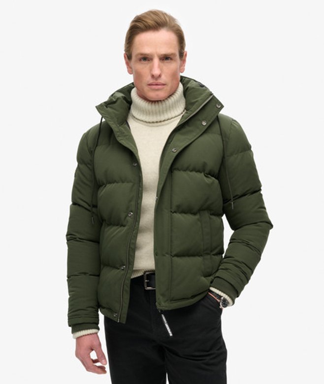 Herren Kurze Everest Steppjacke mit Kapuze - Größe: Xxxl - Superdry - Modalova