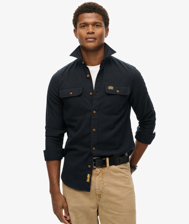 Trailsman Relaxed Fit Overshirt Zwart Grootte: Xxl afbeelding