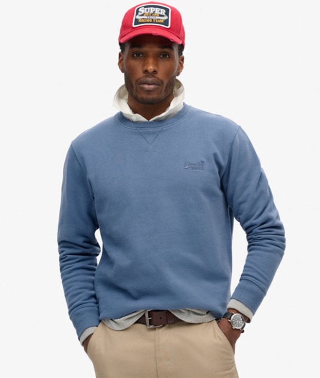 Herren Essential Logo Sweatshirt mit Rundhalsausschnitt - Größe: L - Superdry - Modalova