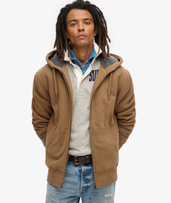 Herren Kapuzenjacke mit Teddyfellfutter - Größe: Xxxl - Superdry - Modalova