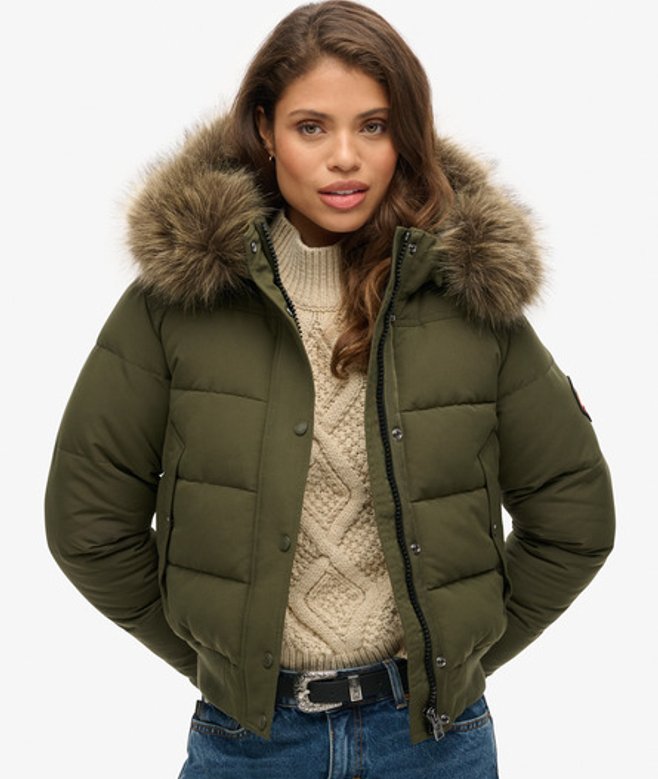 Bomber à Capuche Everest Taille: 38 - Superdry - Modalova