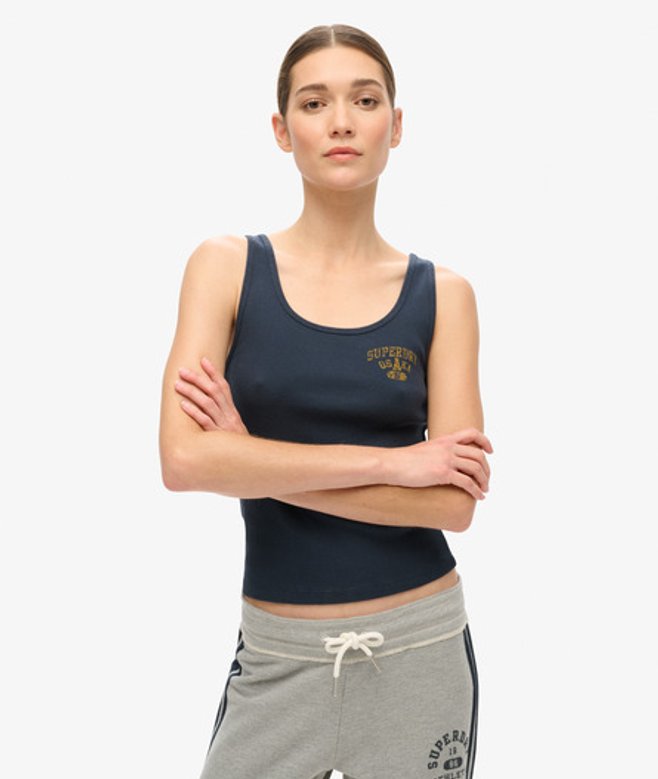 Athletic Essentials Geribd Hemdtopje Blauw Grootte: 40 afbeelding
