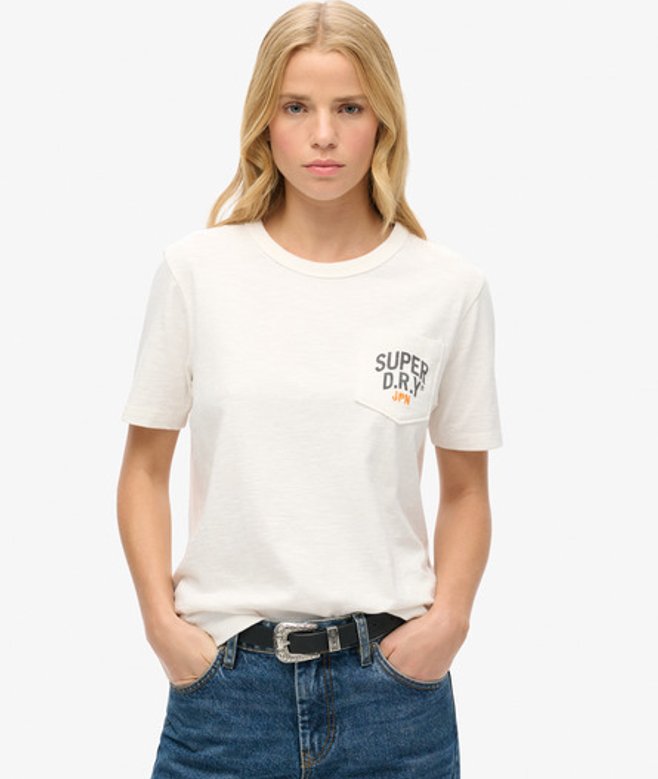 T-shirt à Poche Brodé Workwear Taille: 44 - Superdry - Modalova