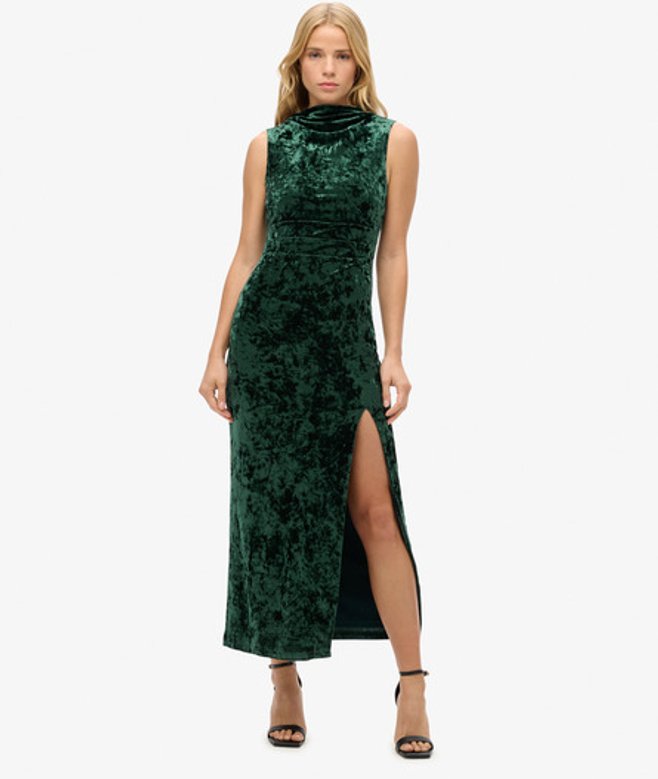 Damen Maxikleid aus Samt - Größe: 44 - Superdry - Modalova