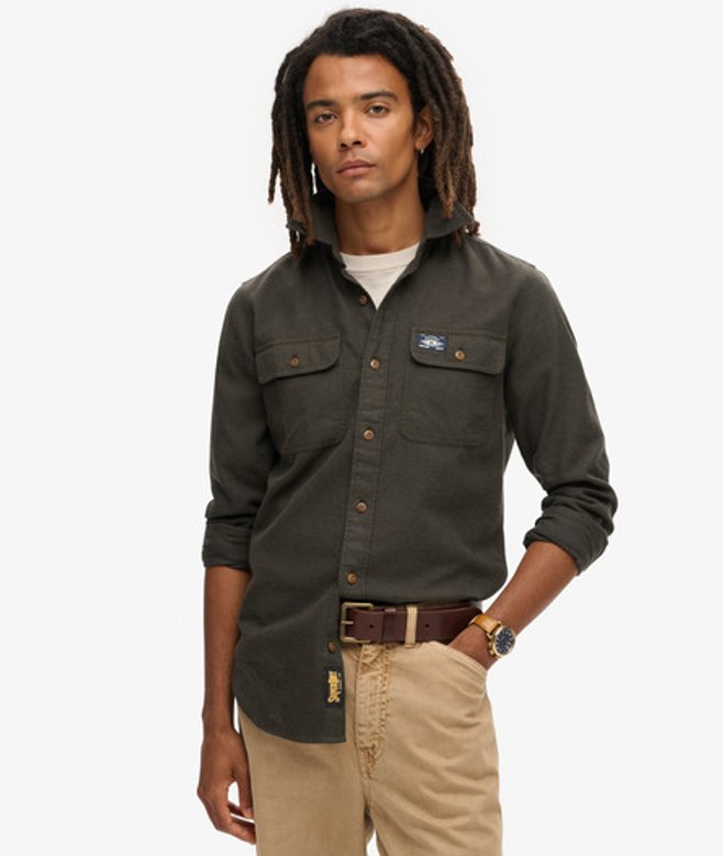 Trailsman Relaxed Fit Overshirt Groen Grootte: L afbeelding