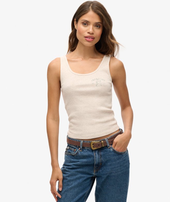 Athletic Essentials Geribd Hemdtopje Beige Grootte: 44 afbeelding