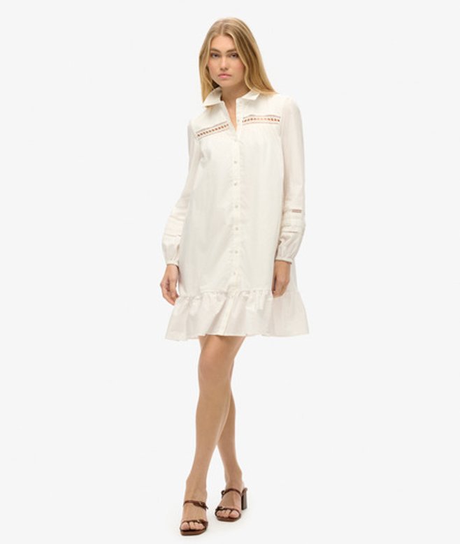Robe-chemise en Dentelle Mélangée Taille: 38 - Superdry - Modalova