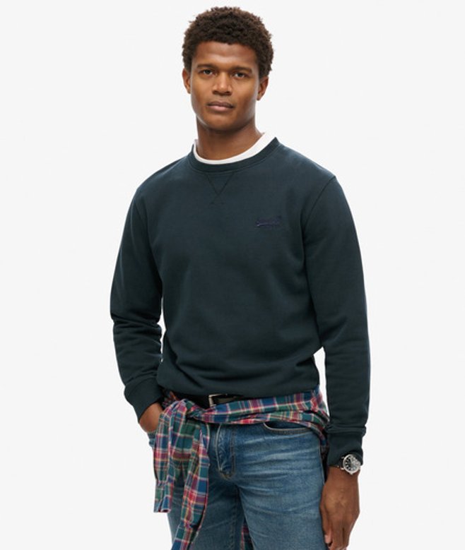 Herren Essential Logo Sweatshirt mit Rundhalsausschnitt - Größe: L - Superdry - Modalova