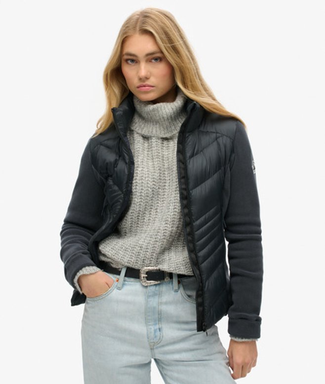 Women's Storm Fleece Jacket Navy / Eclipse Navy - Size: 12 - Superdry - Modalova