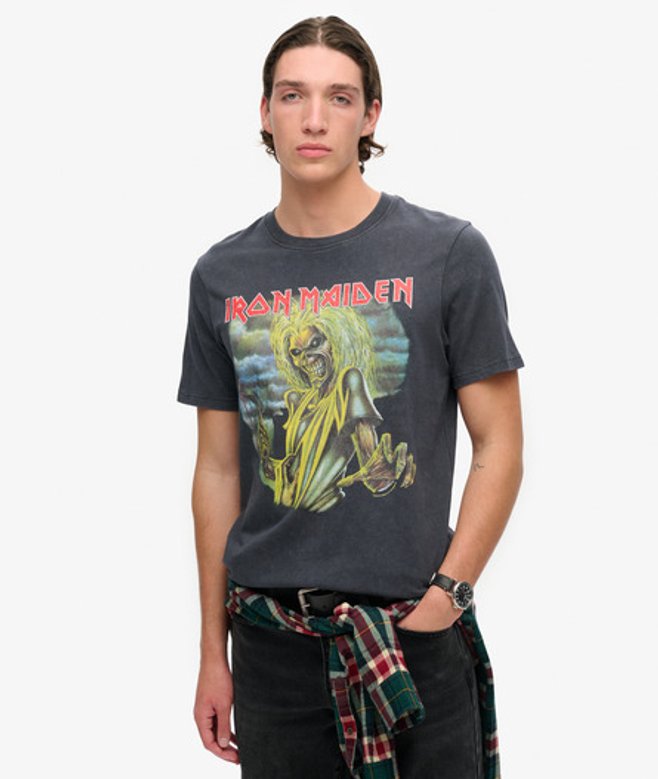 Iron Maiden x Superdry Limited Edition T-shirt Zwart Grootte: M afbeelding