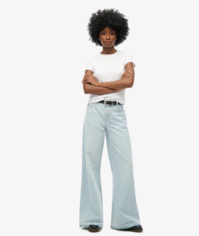 Jean Large évasé à Bords Francs Taille: 30/30 - Superdry - Modalova