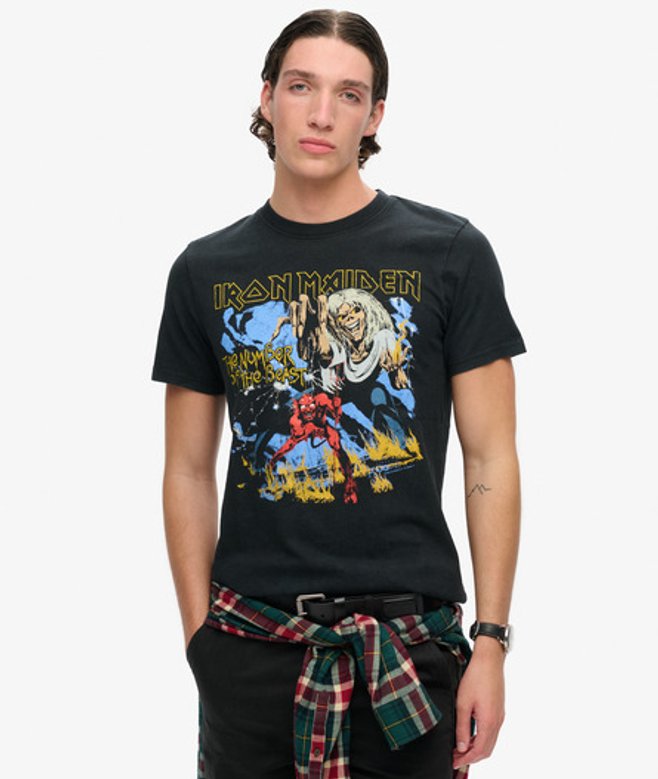 Iron Maiden x Superdry Limited Edition T-shirt Zwart Grootte: XL afbeelding