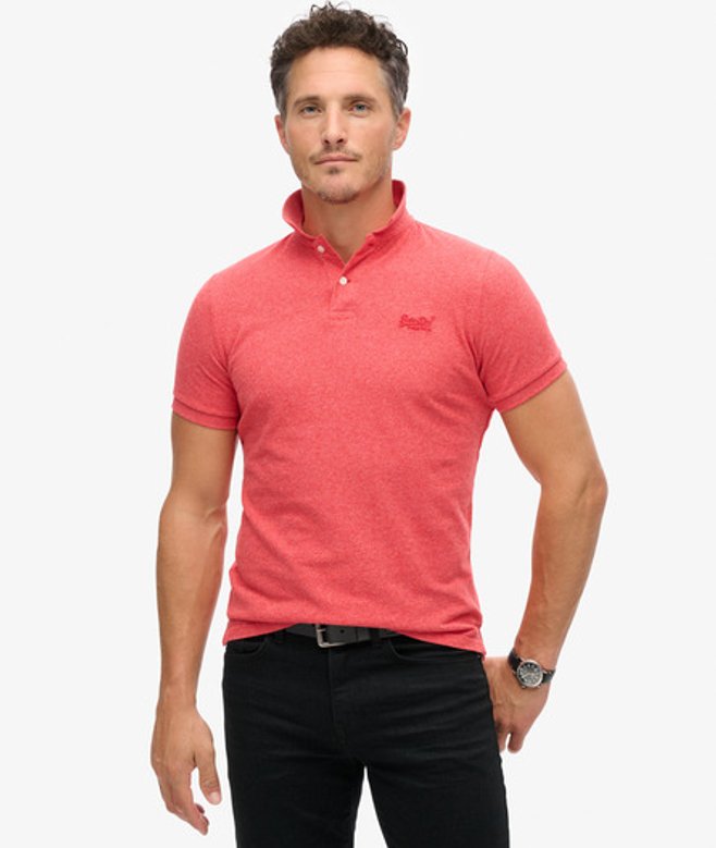 Klassiek Piqué Poloshirt Rood Grootte: L afbeelding