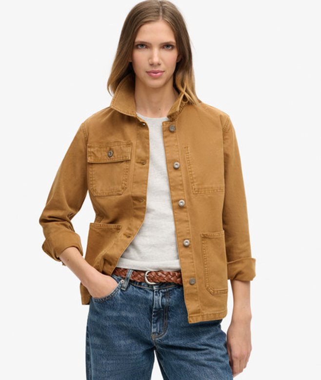 Canvas Chore jas Bruin Grootte: 38 afbeelding