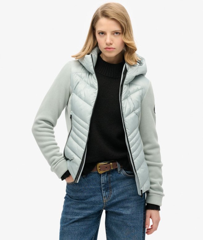Superdry Women’s Hooded Storm Fleece Jacket Light Grey / Puritan Grey – Size: 14 Superdry Women’s Hooded Storm Fleece Jacket Light Grey / Puritan Grey – Size: 14
