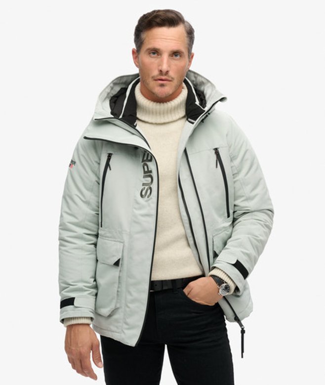 Ultimate SD Windbreaker met Capuchon en Borduursel Lichtgrijs Grootte: L afbeelding