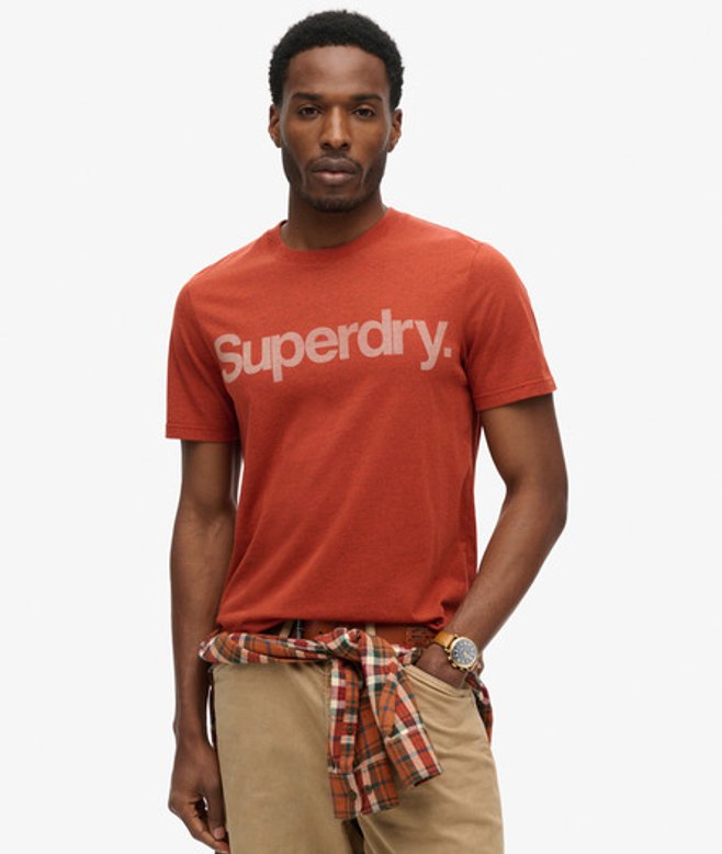 Klassiek T-shirt met Core-logo Oranje Grootte: Xxl afbeelding