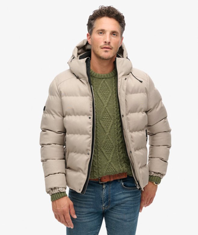 Doudoune à Capuche en Tweed Sports Taille: S - Superdry - Modalova